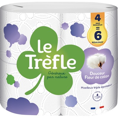 Maxi feuille douceur fleur coton 4=6