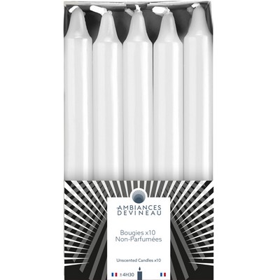Bougies blanc x10 408g