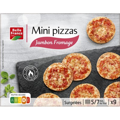 Mini pizza jambon fromage x9 270g