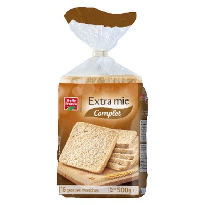Pain de mie sans croute complet x16 500g