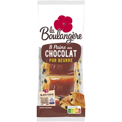 Pains chocolat pur beurre x8 400g