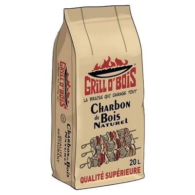Charbon de bois qualite superieur 20l