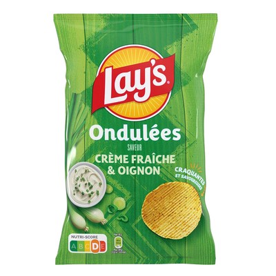 Chips ondul creme fraiche oig 120g