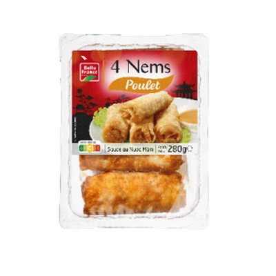 Nems au poulet sauce nuoc mam x4 280g