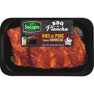 Ribs de porc saveur barbecue env.450g