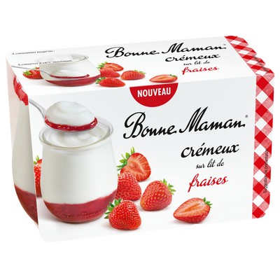 Cremeux sur lit de fraises 2x125g